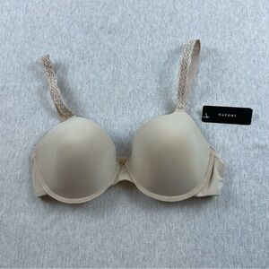 Natori Women’s Under Wire Bra With Lace Straps Size: 34DD Color: Beige